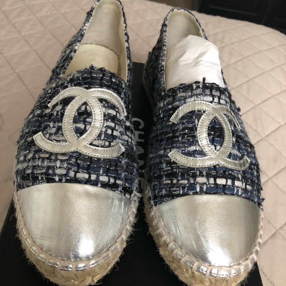 100% authentic channel spadrilles sz37